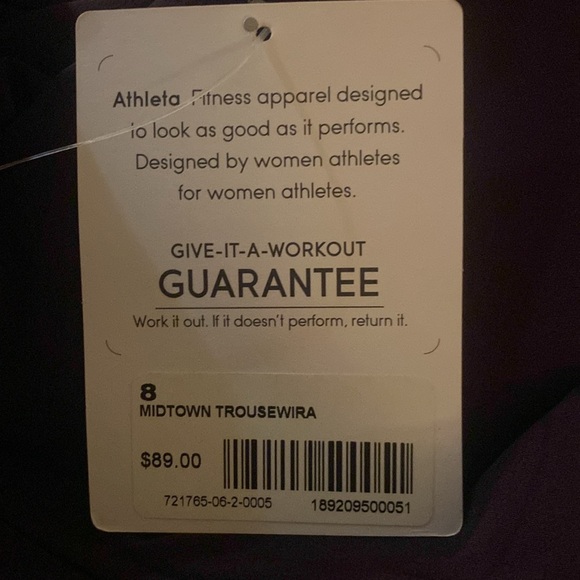 Athleta Midtown Trouser Wira Purple Wide-Leg Pants Size 8 NWT - Picture 6 of 6